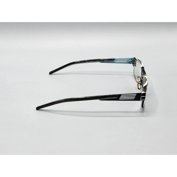 Orgreen Parker 82 57-15 Eyeglasses Frames Only Teal Black White Striped Japan - Picture 8 of 13